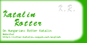 katalin rotter business card